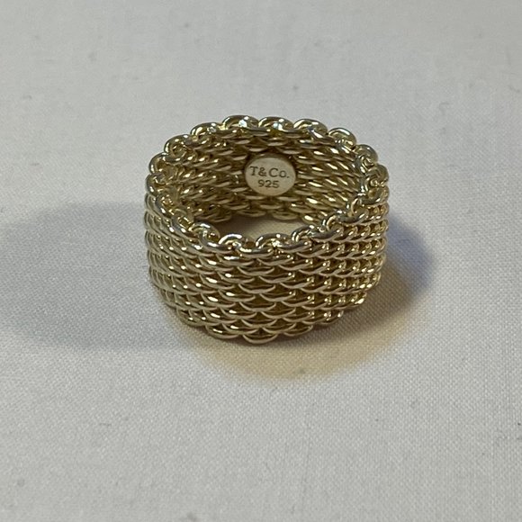 Tiffany & Co. Jewelry - TIFFANY Silver Somerset Mesh Wide Band 6